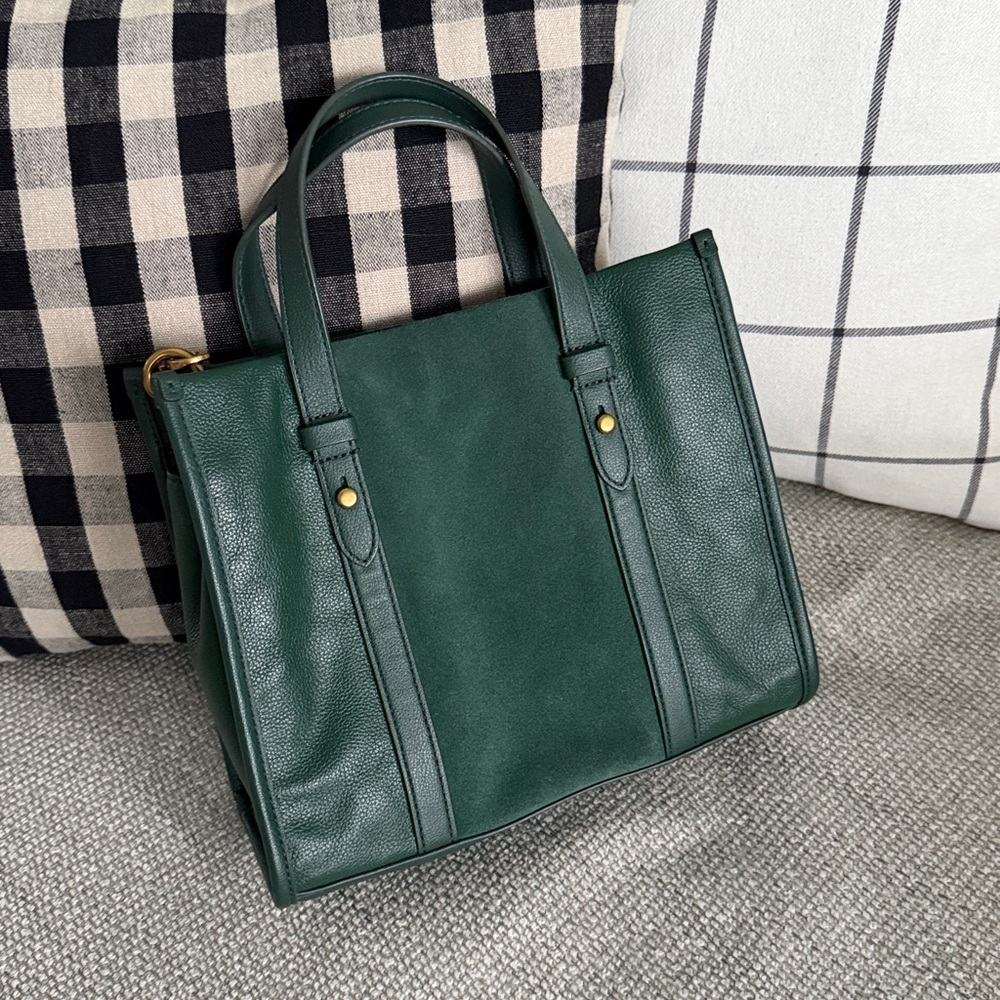 Fossil Green Leather Satchel - Picture 6 of 8